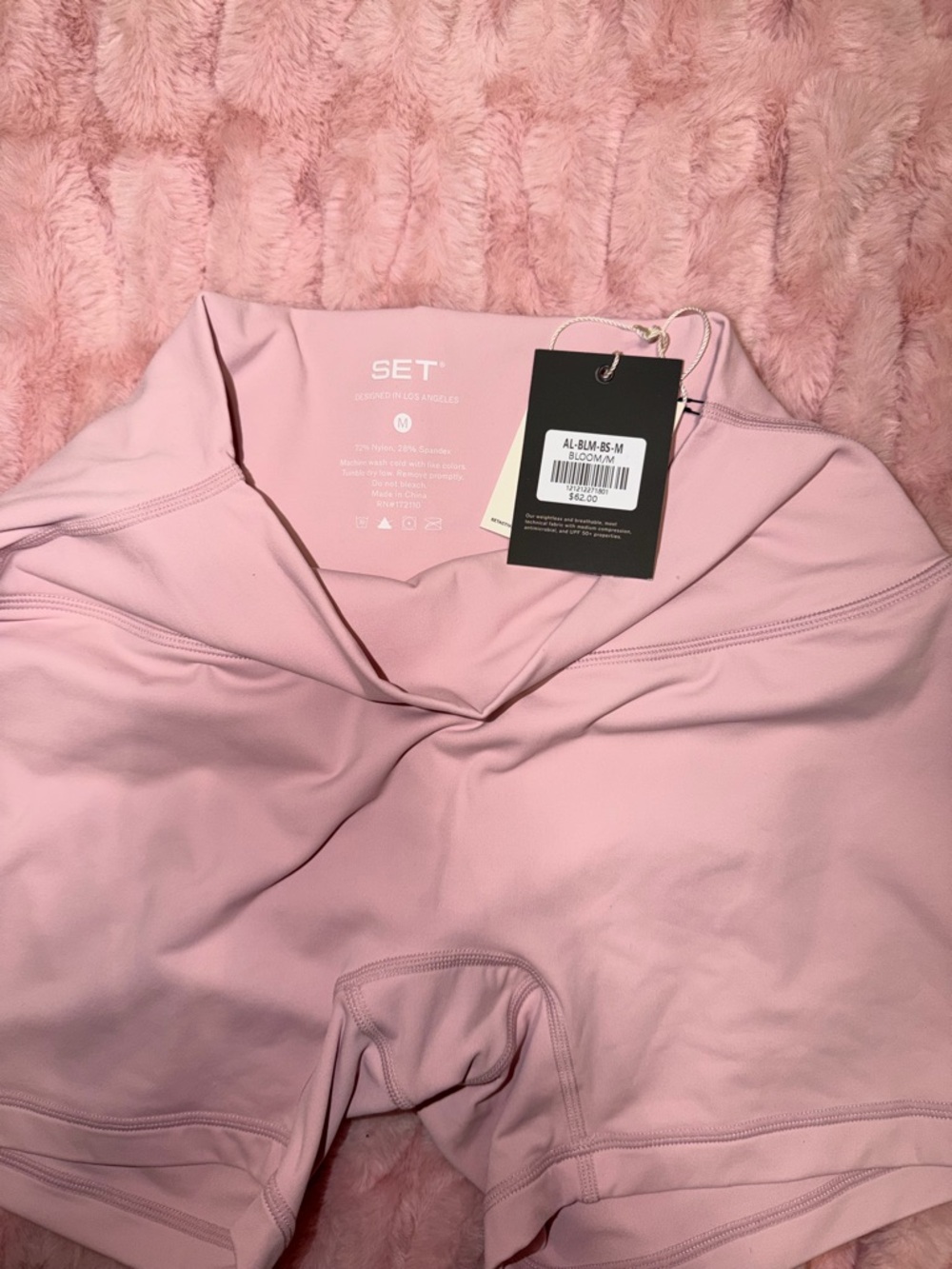 bloom Light Pink Crop Tank & High-Waist Biker Shorts Set - Picture 7 of 7